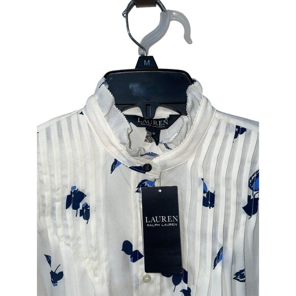NWT Ralph Lauren Ladies Floral Georgette BlouseLauren Petite Size S/P - Picture 5 of 9